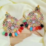 Rangeen Traditional Meenakari Earrings - Multicolor