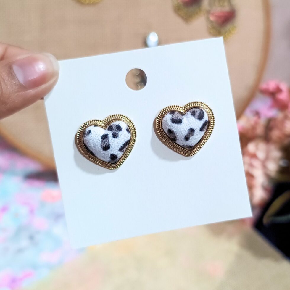 Fierce & Soft - Velvet Heart Stud Earrings-blingytrends.com