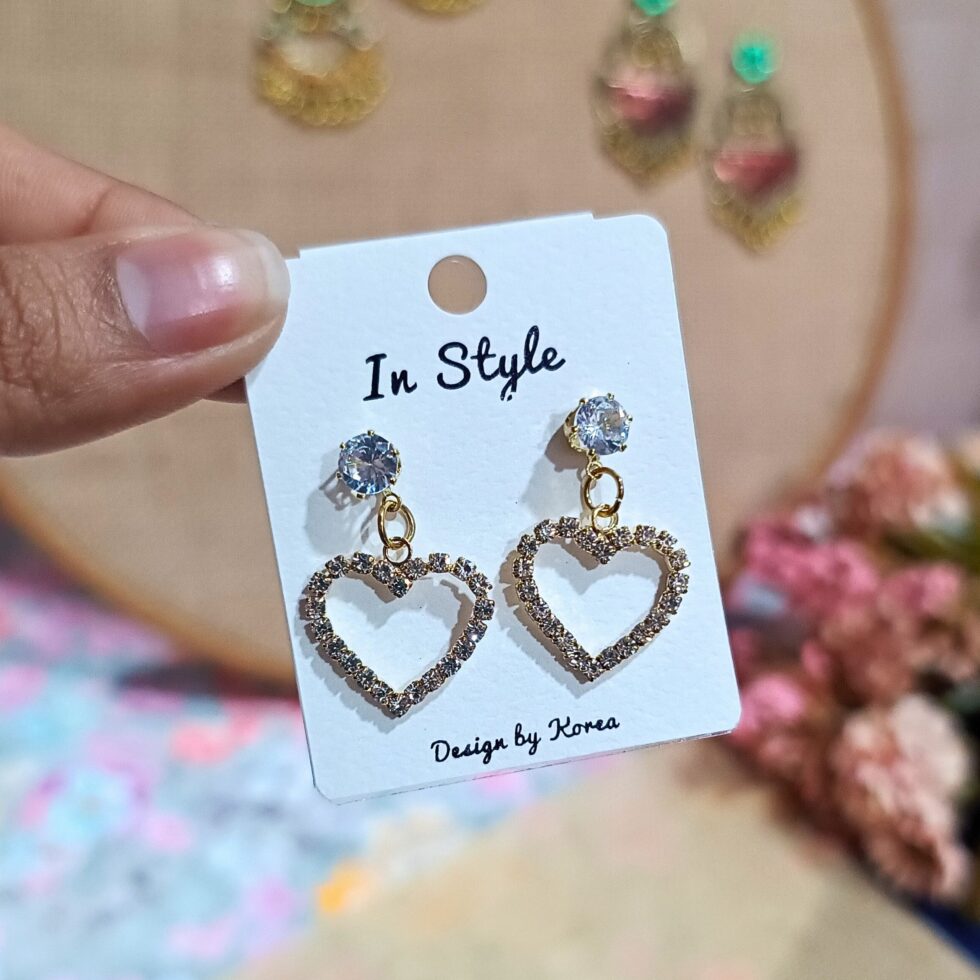 Sparkling Heart Stone Drops-blingytrends.com