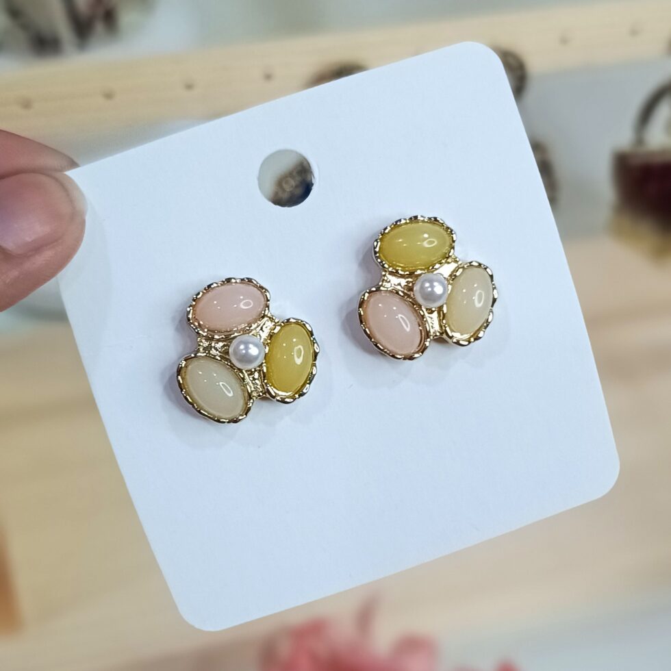 Whimsical Pastel Stone Studs-blingytrends.com