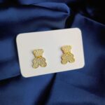 Cute Little Bear Gold-plated Stud Earrings